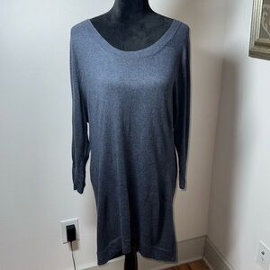MNG by Mango blue light sweater pullover dress Sz L